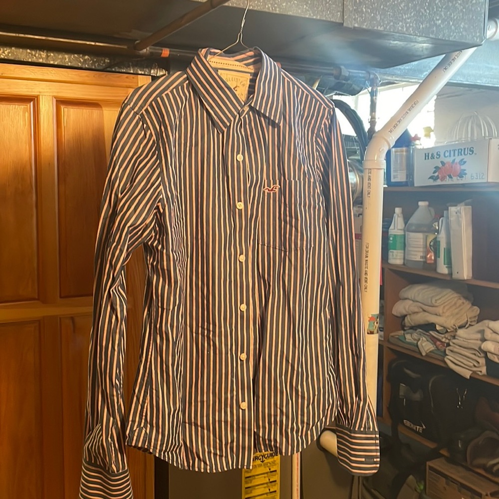 Mens Hollister long sleeve button up shirt